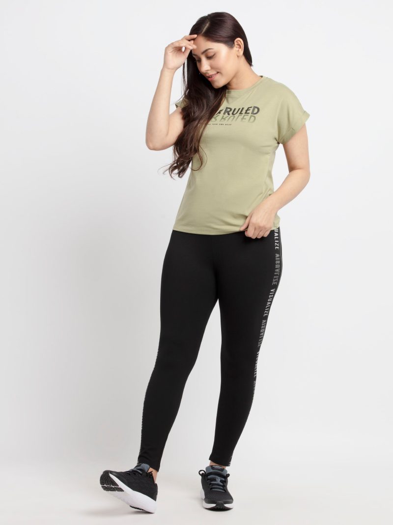 Womens Printed Round Neck T-Shirt
