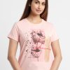 Womens Printed Round Neck T-Shirt