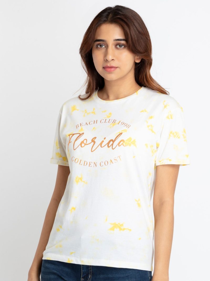 Status Quo Womens Tie & Dye Round Neck T-Shirt