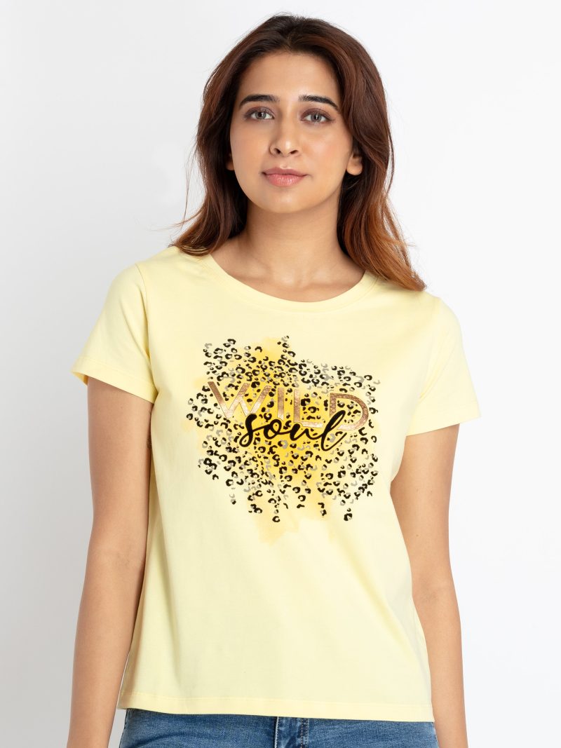 Status Quo Womens Printed Round Neck T-Shirt