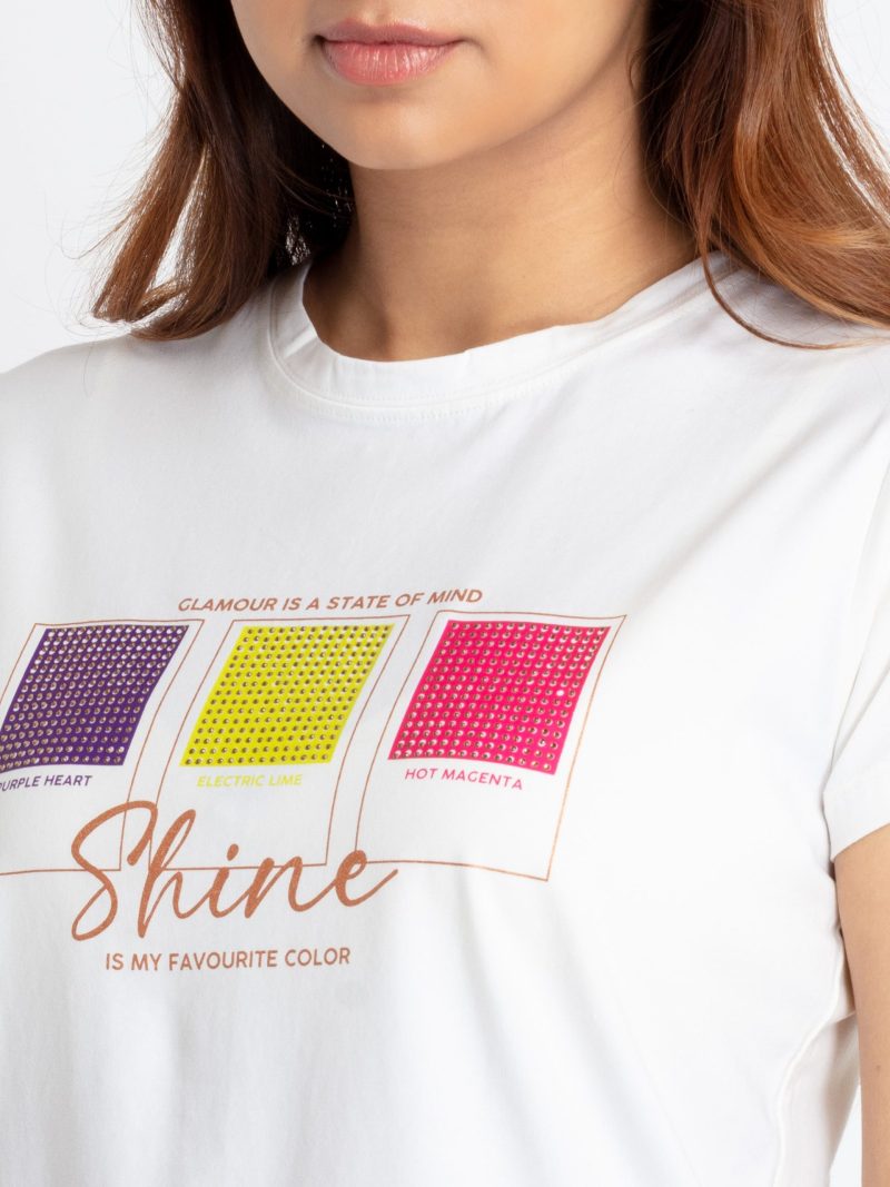 Status Quo Womens Printed Round Neck T-Shirt