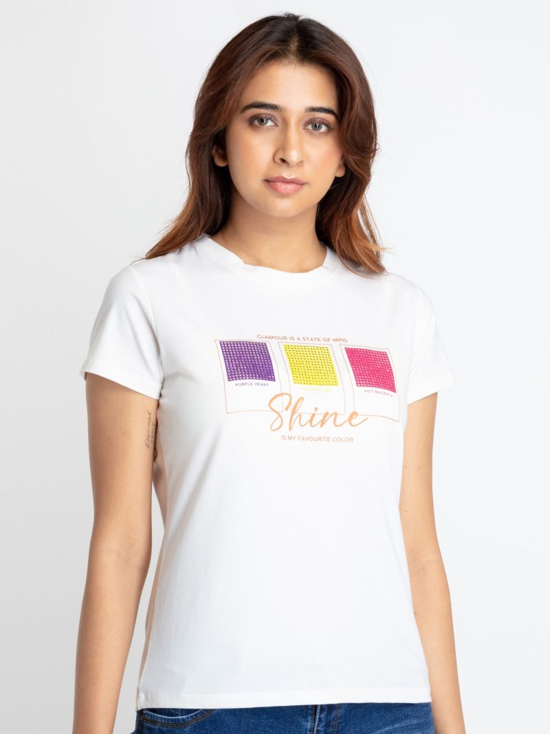 Status Quo Womens Printed Round Neck T-Shirt