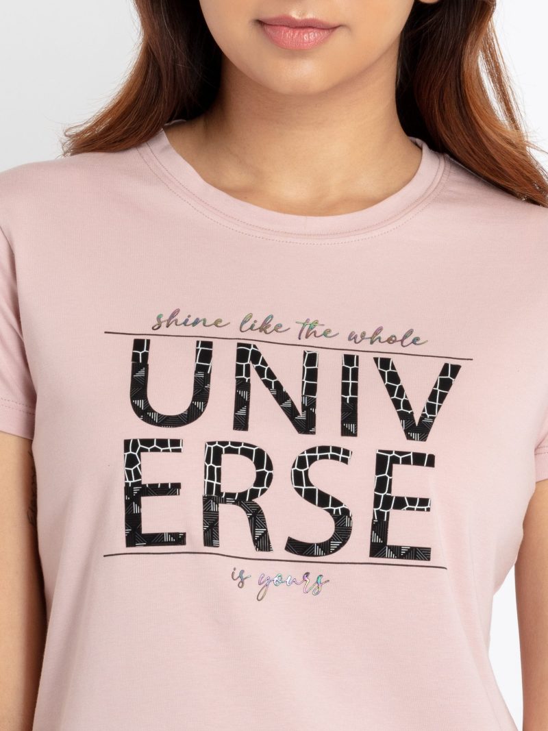 Status Quo Womens Printed Round Neck T-Shirt