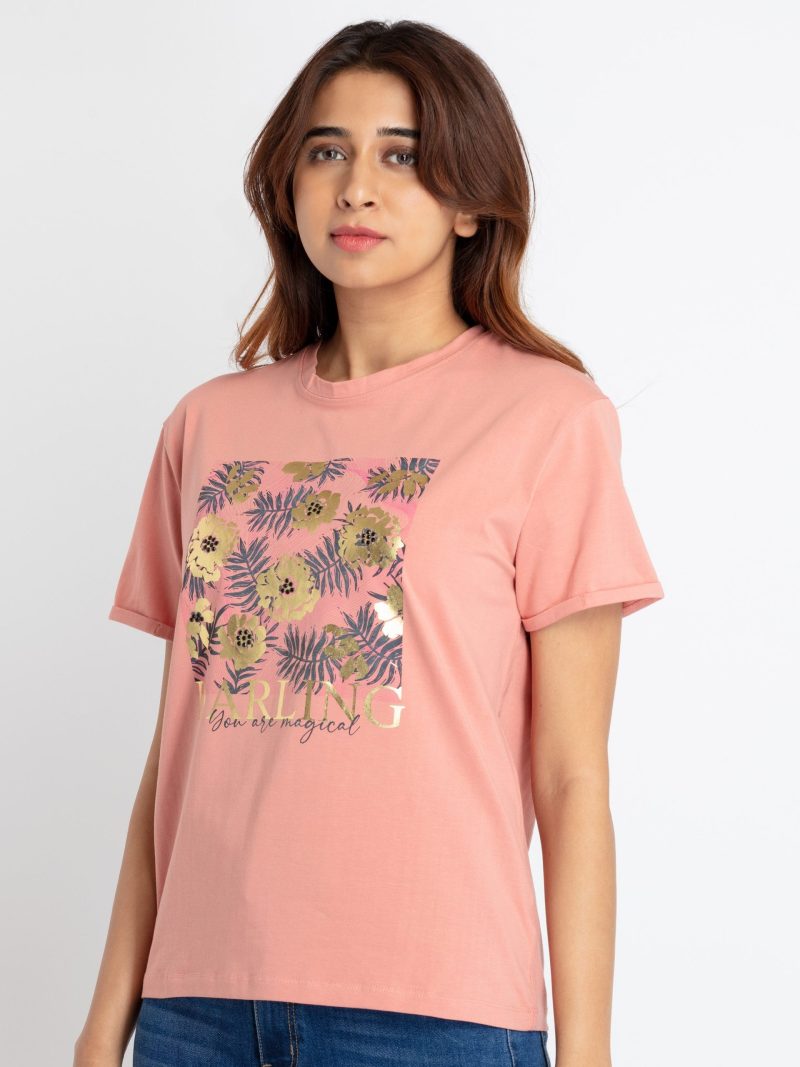 Status Quo Womens Printed Round Neck T-Shirt