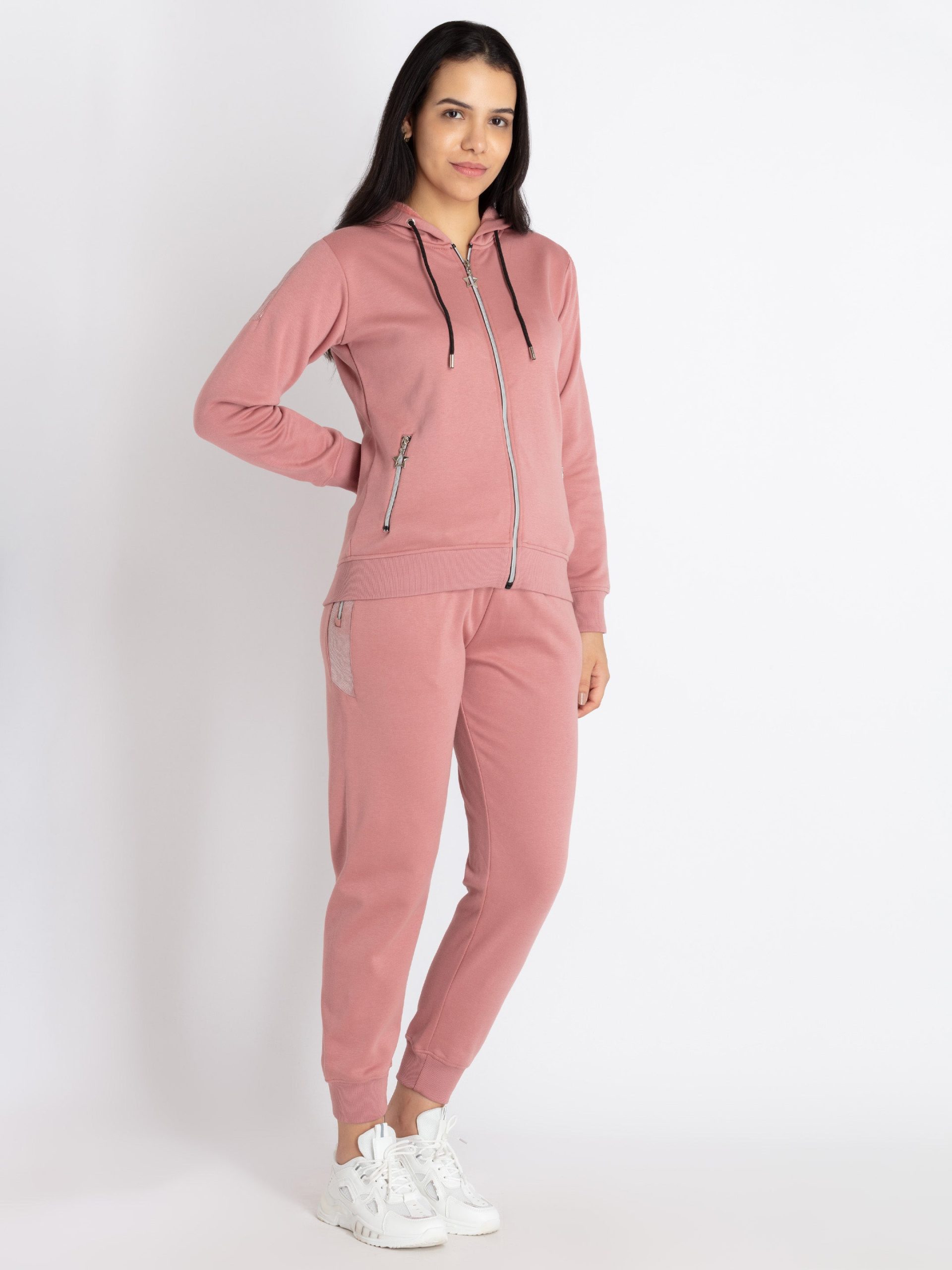 Status Quo Womens Solid Zipper Tracksuit