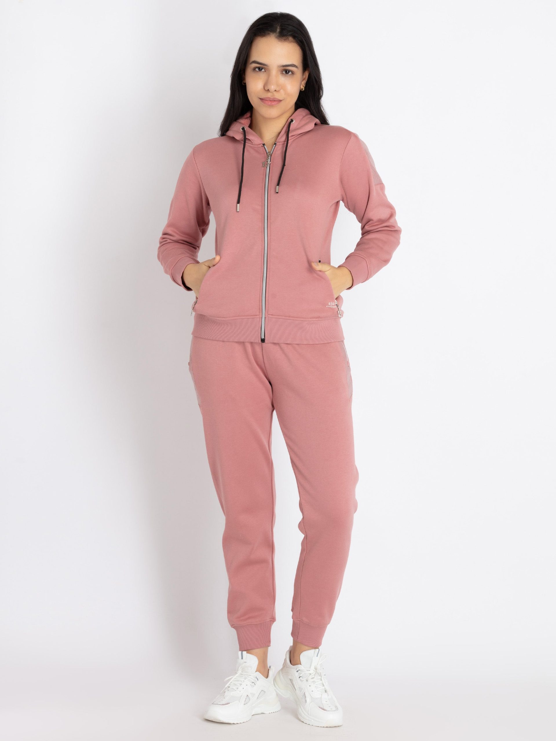 Status Quo Womens Solid Zipper Tracksuit