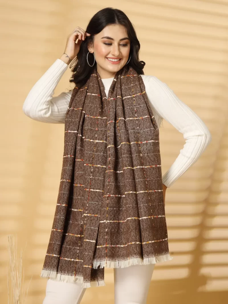 Women Checked Stole