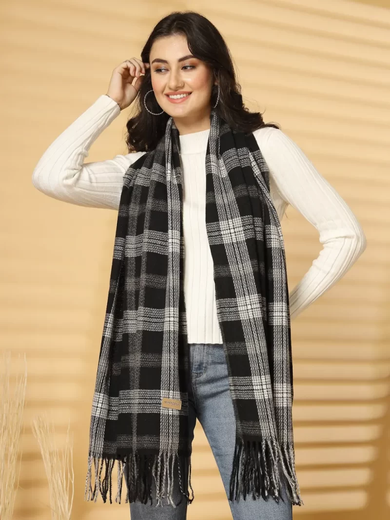 Women Woven Design Winter Stole