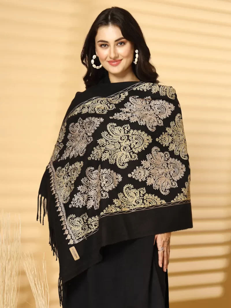 Women Embroidered Winter Stole