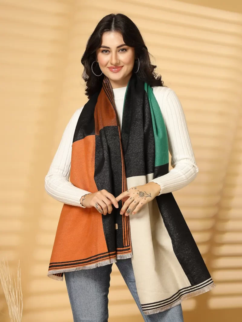 Women Self Design Woollen Shawl