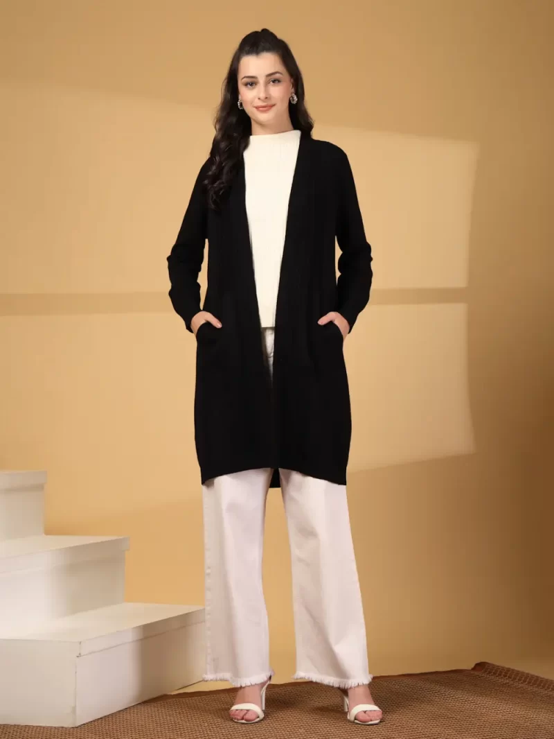 Striped Open Front Shrug