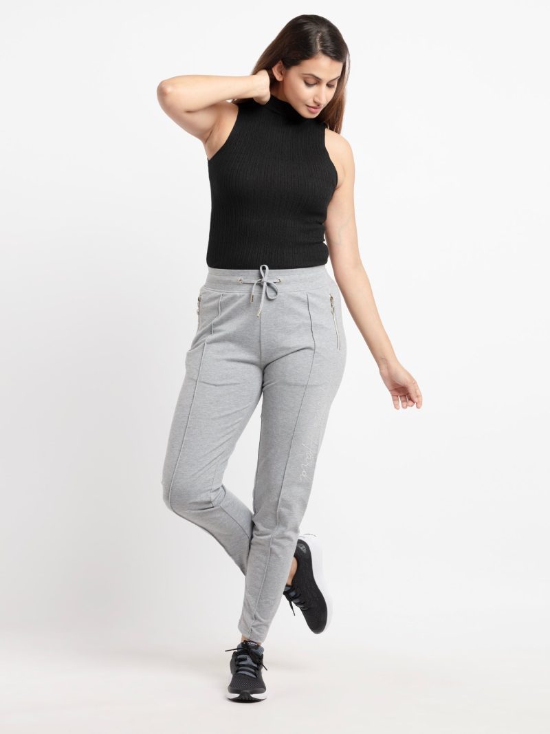 Womens Solid High Neck Tracksuit