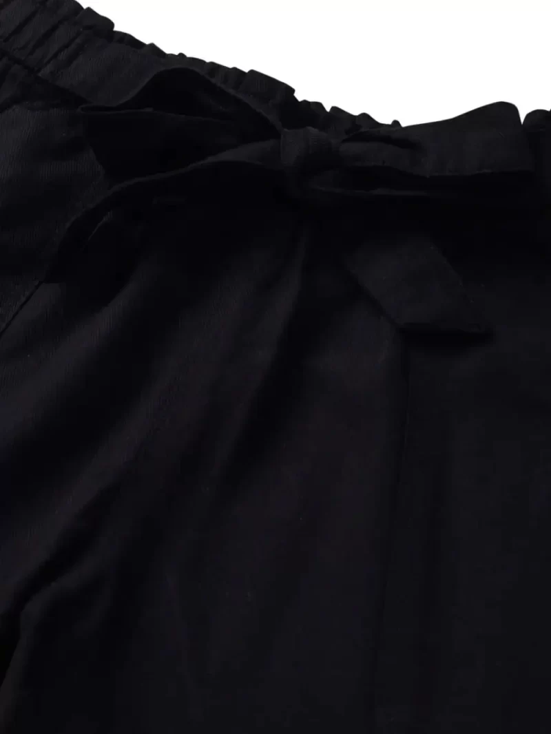 Gini & Jony Girls Black Solid Cotton Shorts Elasticated
