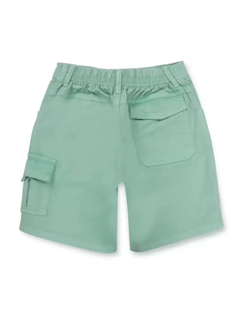 Gini & Jony Boys Blue Solid Cotton Elasticated Shorts