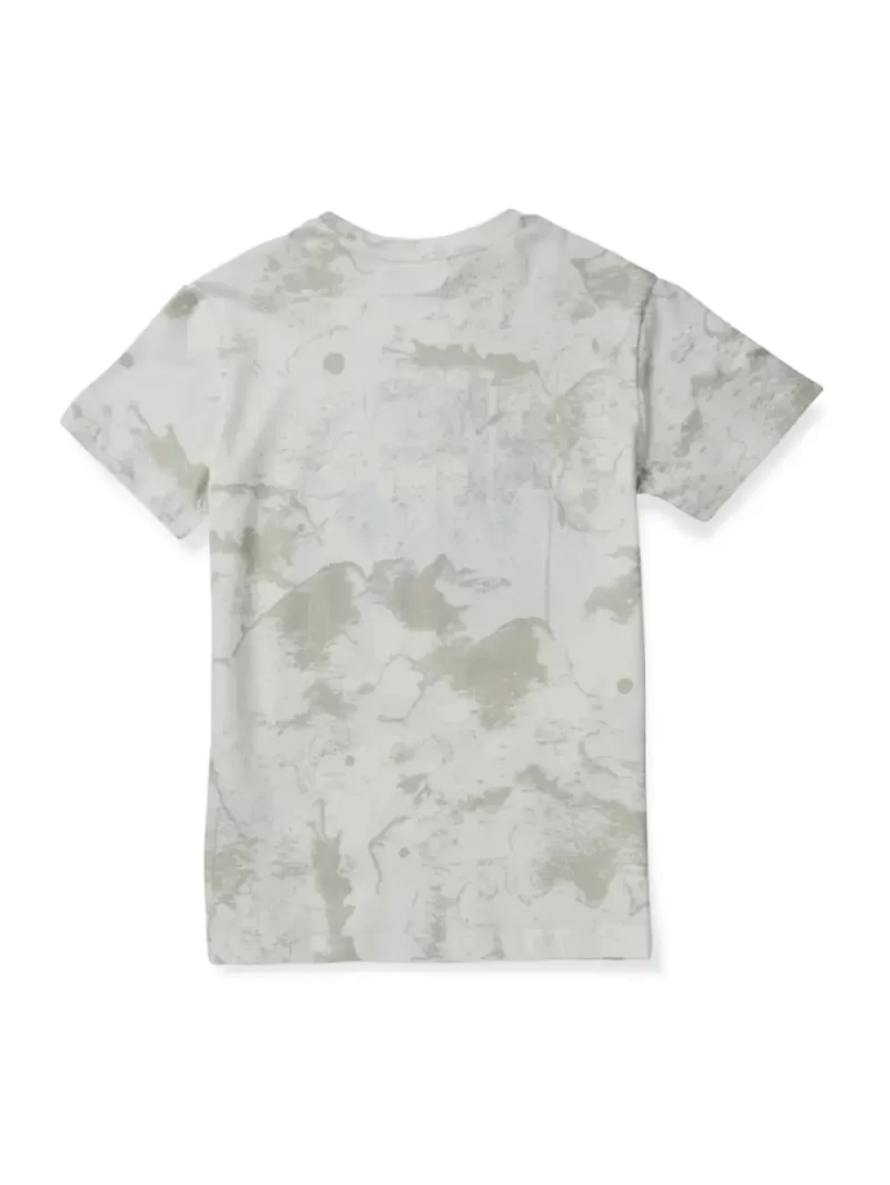 Gini And Jony Boys Off White Printed Cotton Half Sleeves T-Shirt