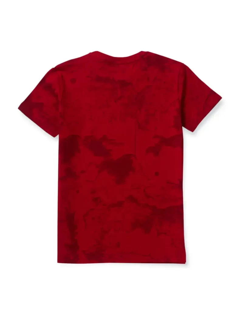 Gini And Jony Boys Red Printed Cotton Half Sleeves T-Shirt