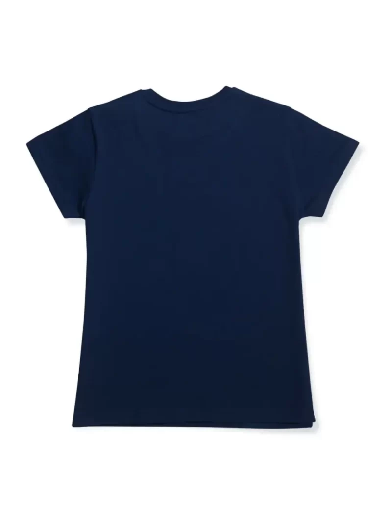 Gini And Jony Girls Blue Printed Cotton Half Sleeves Knits Top