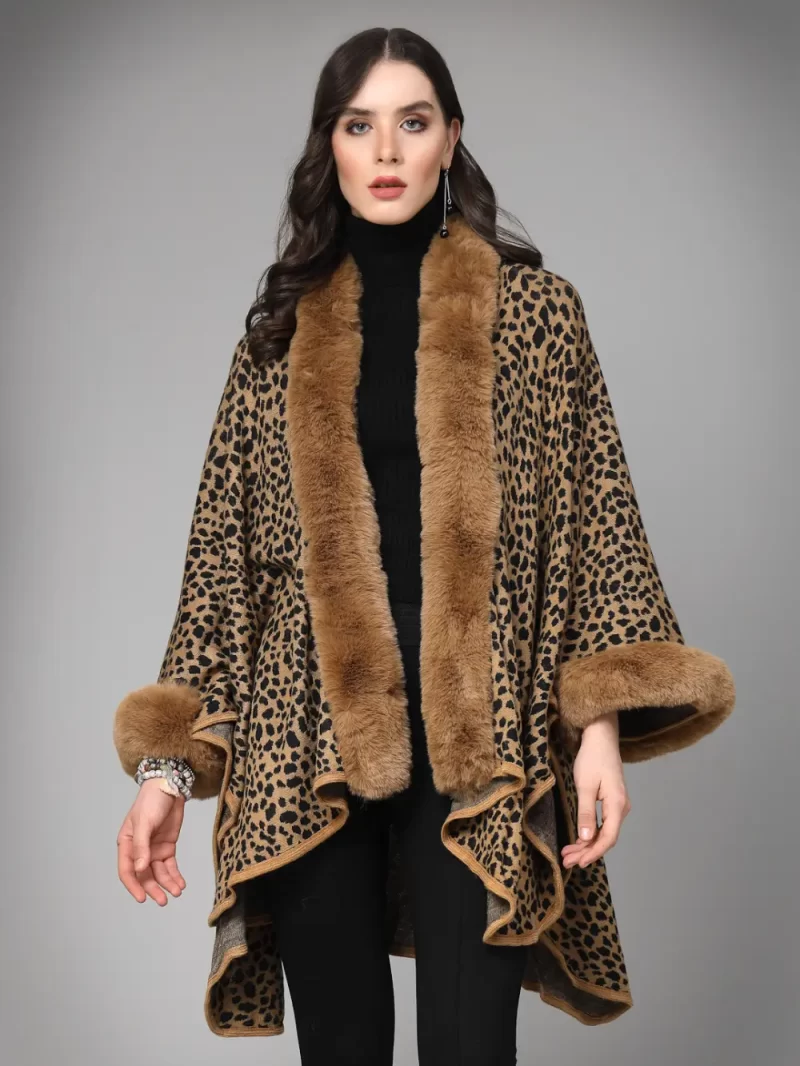 Women Animal Printed Poncho