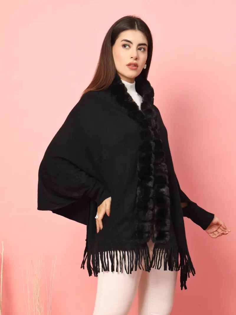 Women V-Neck Poncho