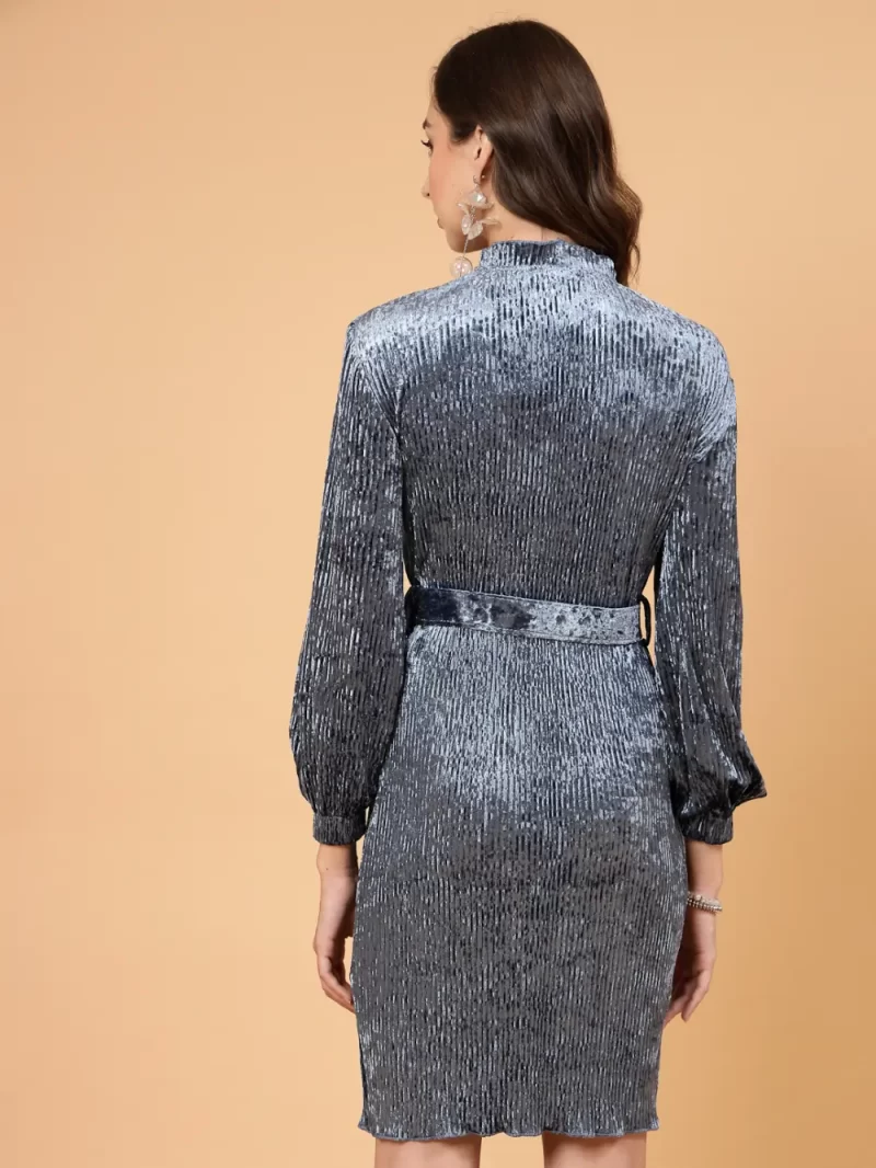 Velvet Dress With Belt