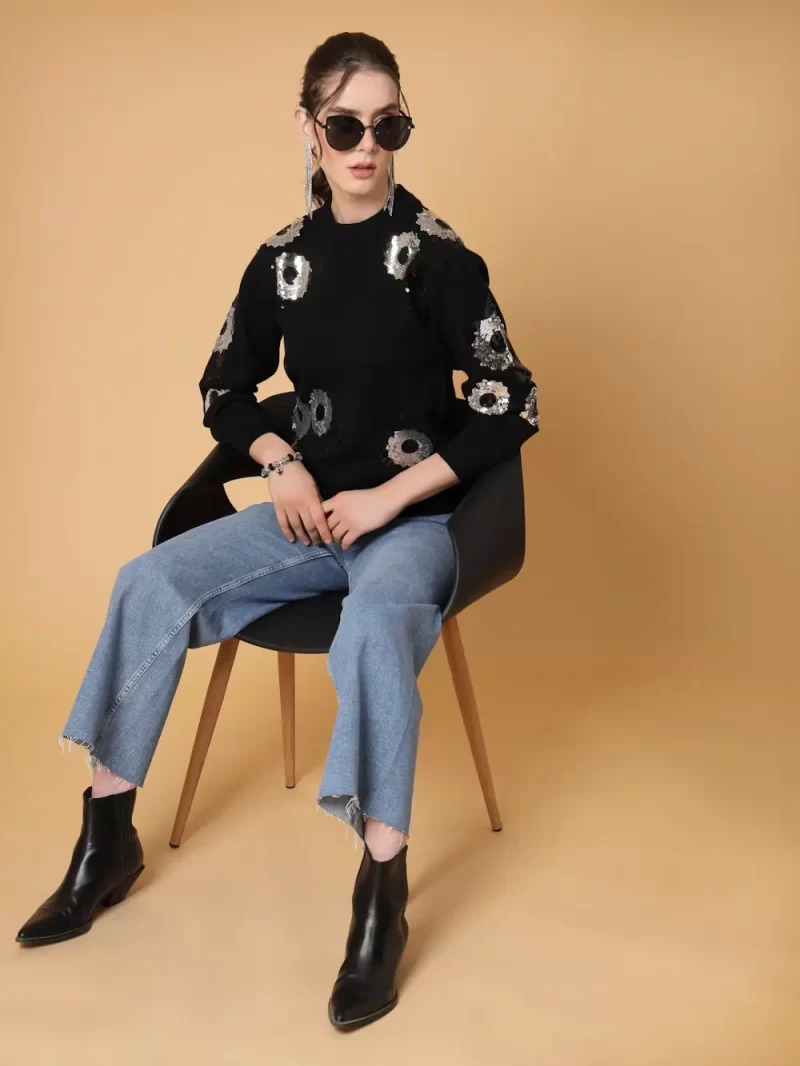 Sweater With Embellished Detail