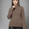 Ribbed High Neck Pullover