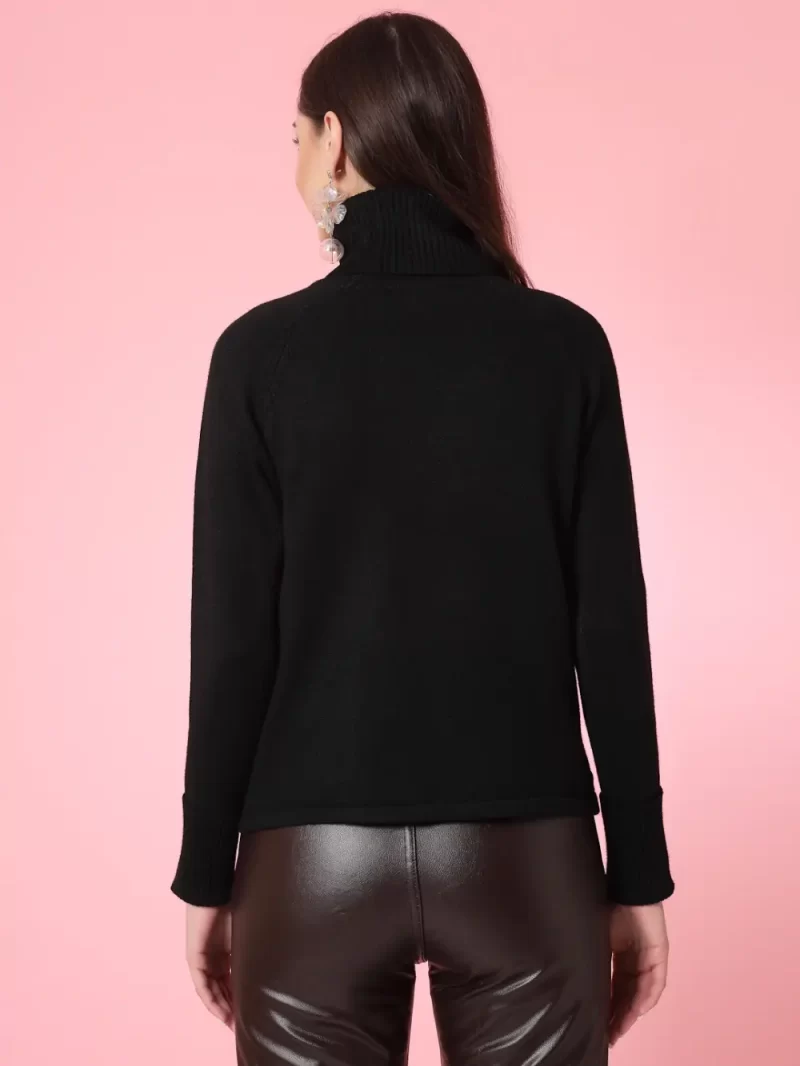 Ribbed Turtle Neck Pullover