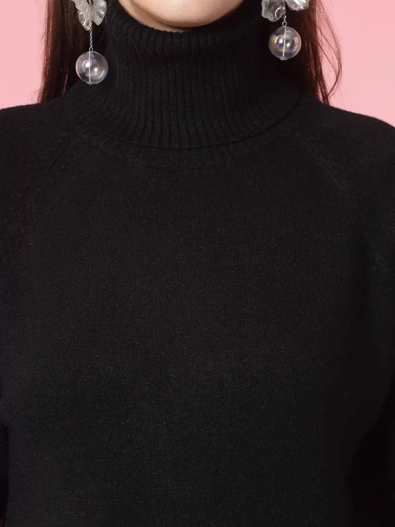 Ribbed Turtle Neck Pullover