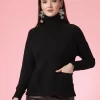 Ribbed Turtle Neck Pullover