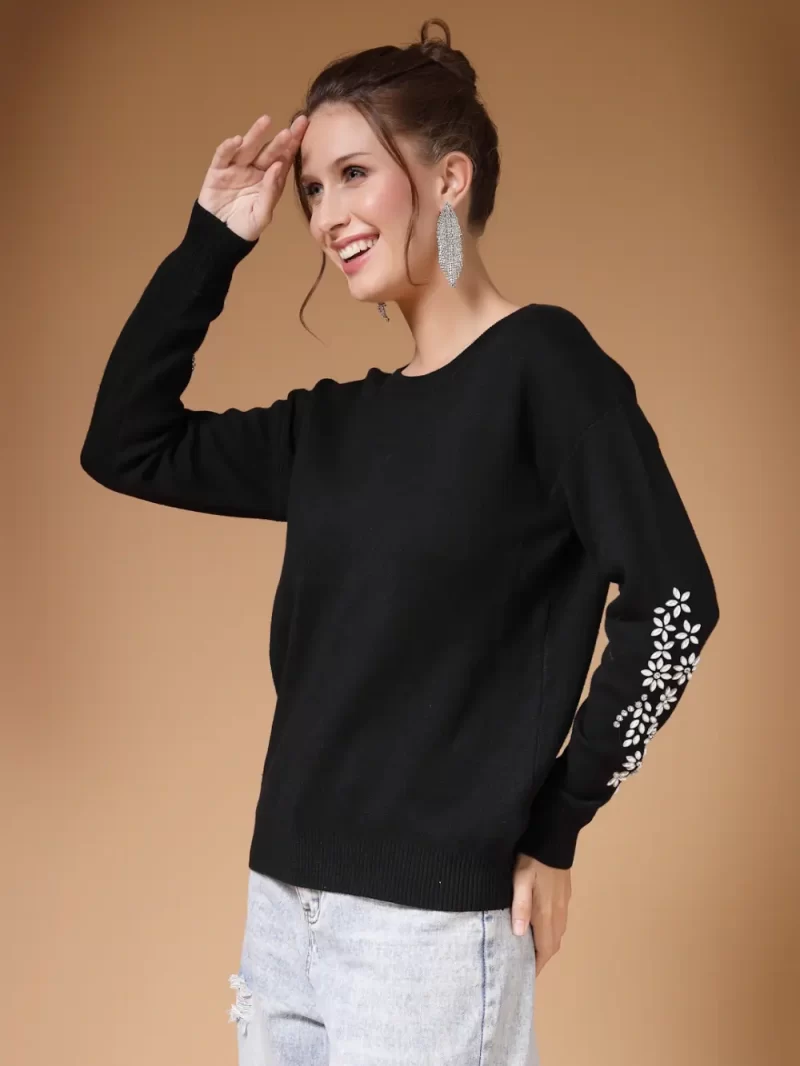 Floral Embellished Sweaters
