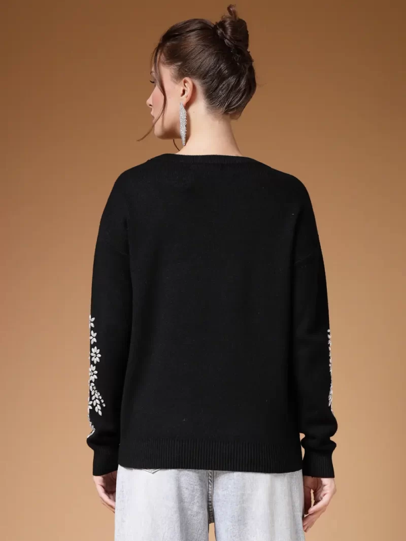 Floral Embellished Sweaters