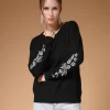 Floral Embellished Sweaters