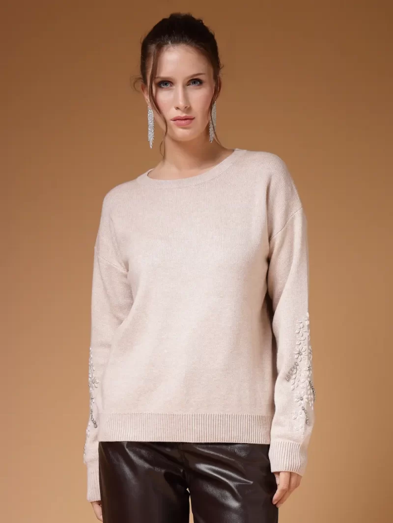 Floral Embellished Sweaters