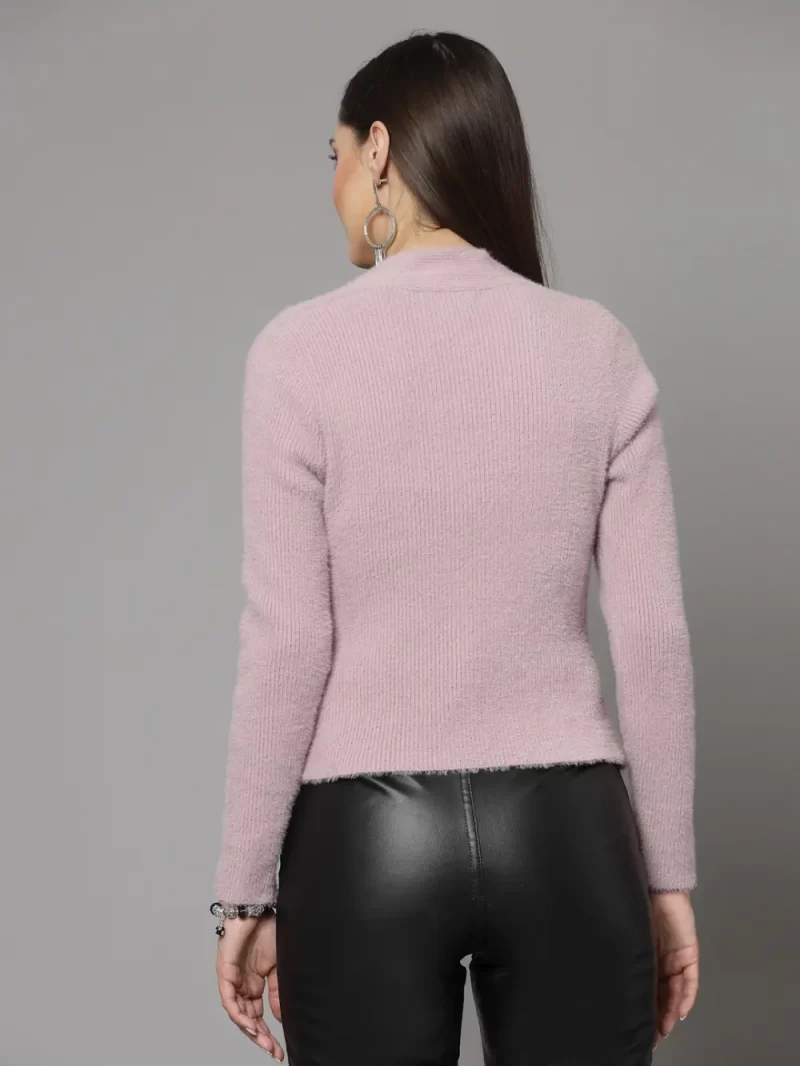 Round Neck Ribbed Pullover