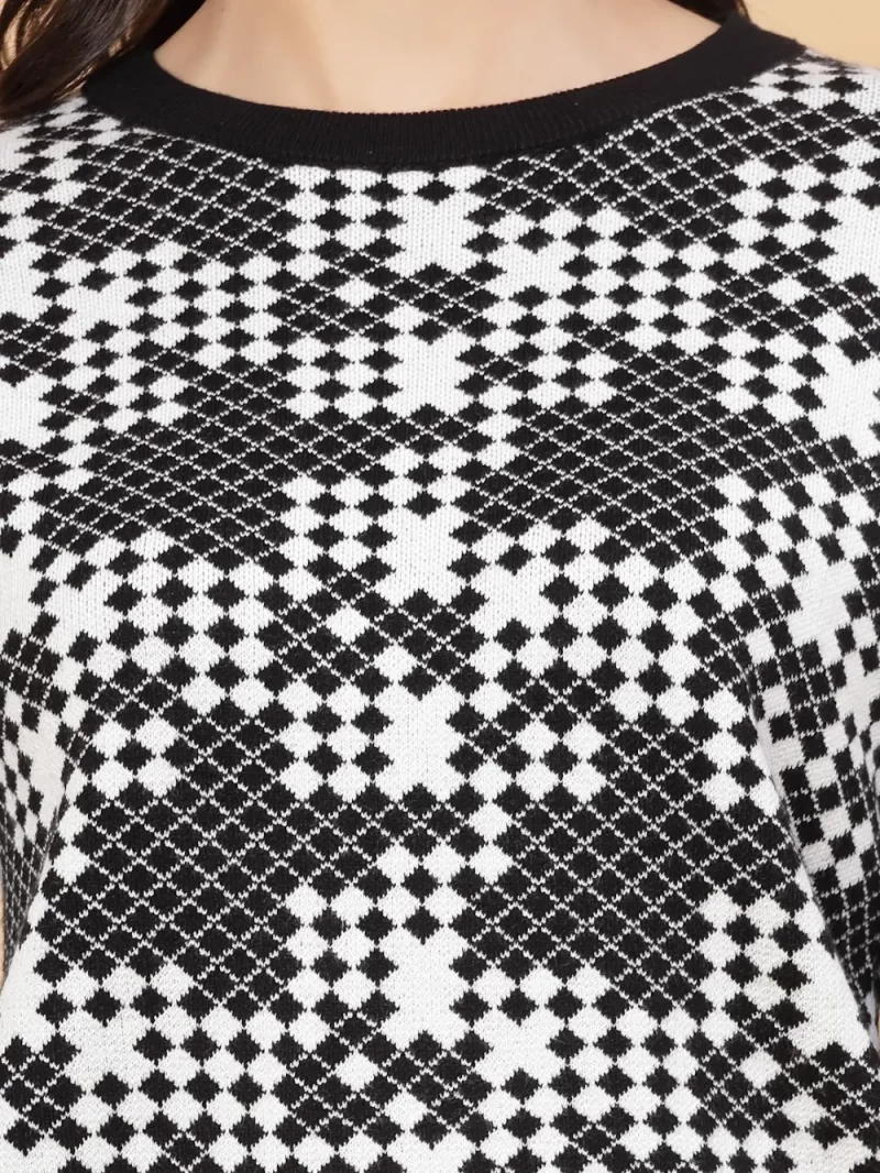 Geometric Printed Round Neck Co-Ords Set