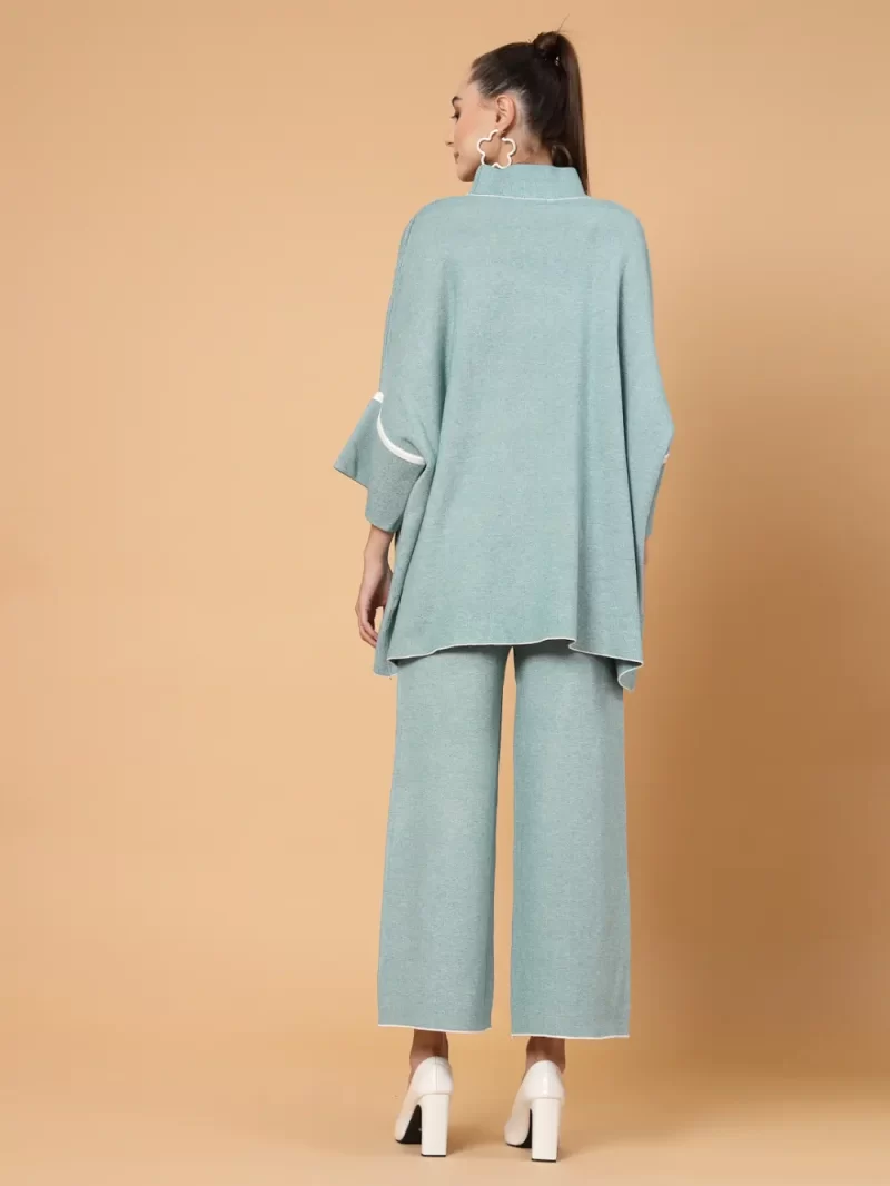 High Neck Sweatshirt With Palazzos