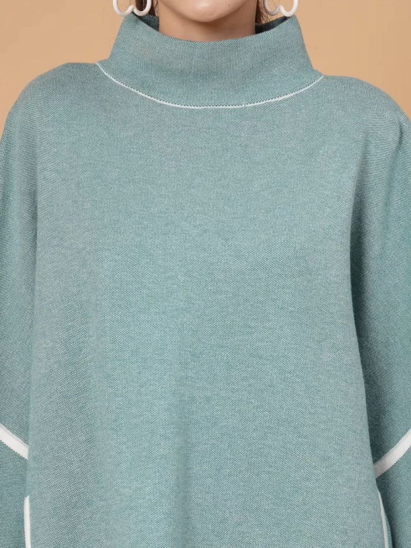 High Neck Sweatshirt With Palazzos