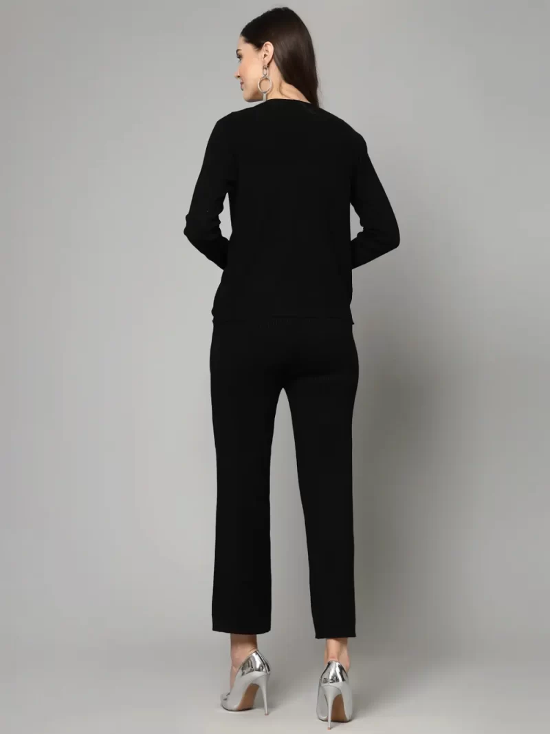 Ribbed Top & Trousers With Shrug Co-Ords