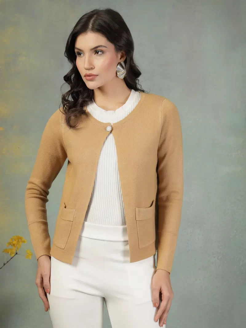 Long Sleeves Open Front Shrug