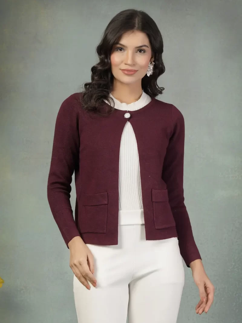 Long Sleeves Open Front Shrug