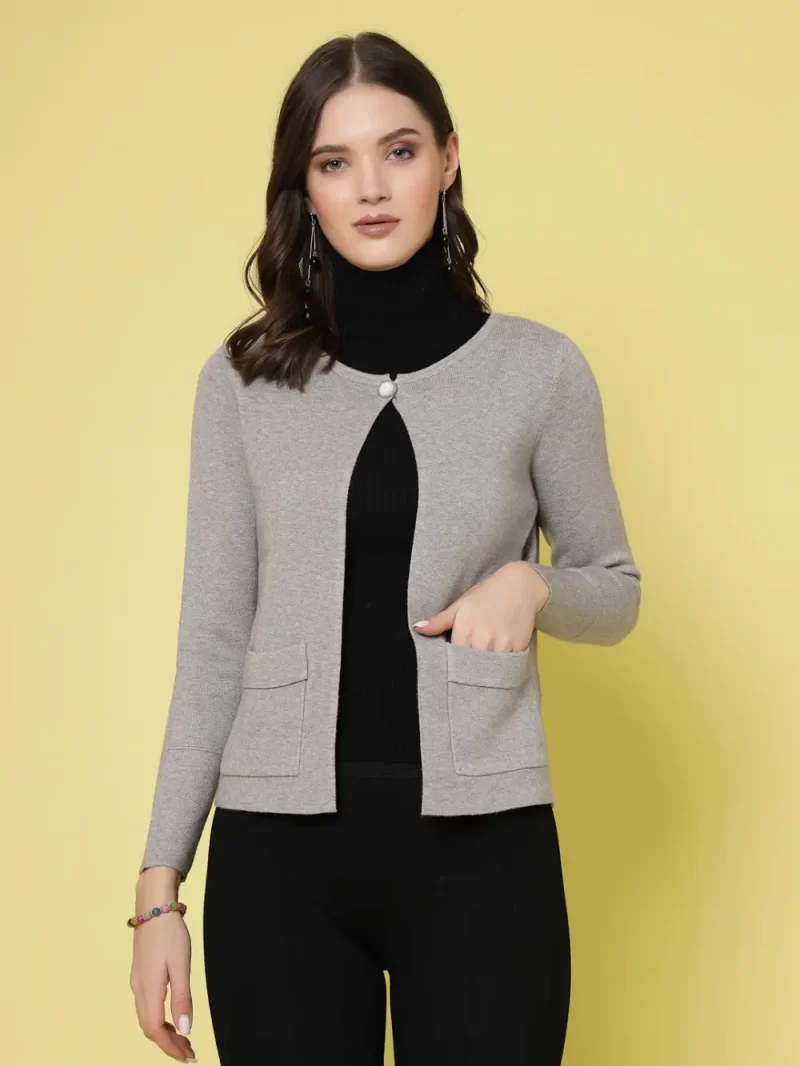 Long Sleeves Open Front Shrug