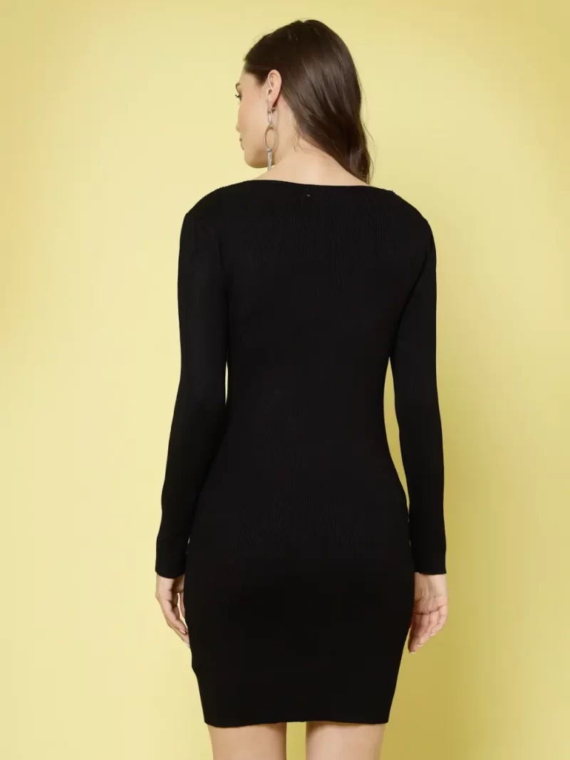 Bodycon Dress With Shoulder Cutout