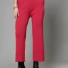 Women Flared Knitted Cropped Palazzos