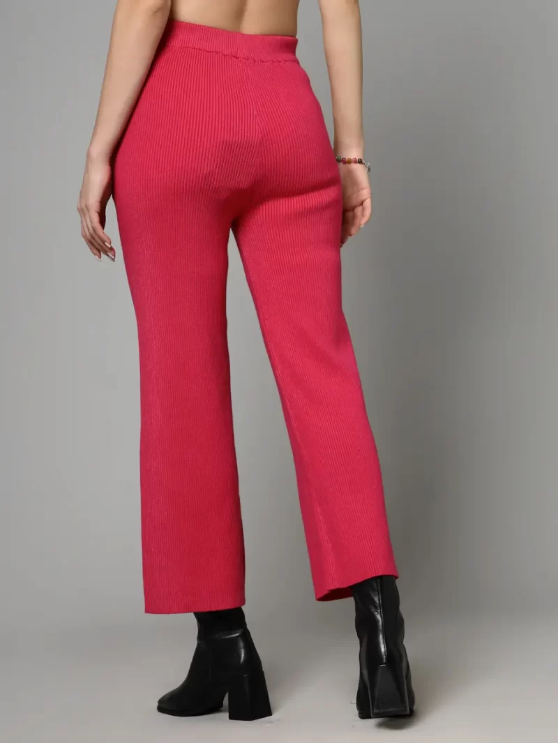 Women Flared Knitted Cropped Palazzos