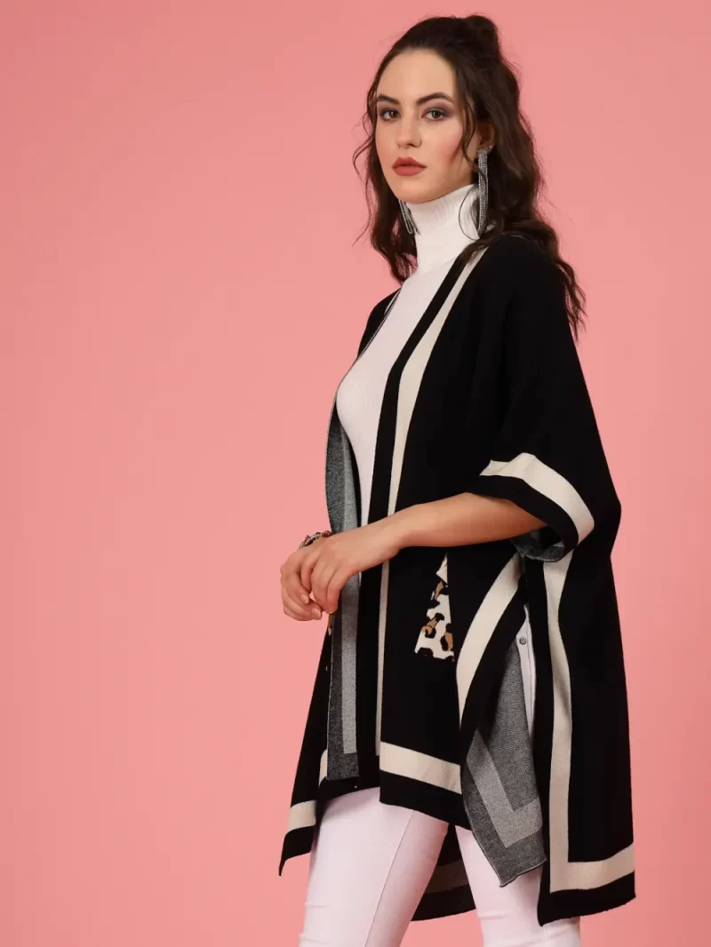 Shawl Collar Poncho