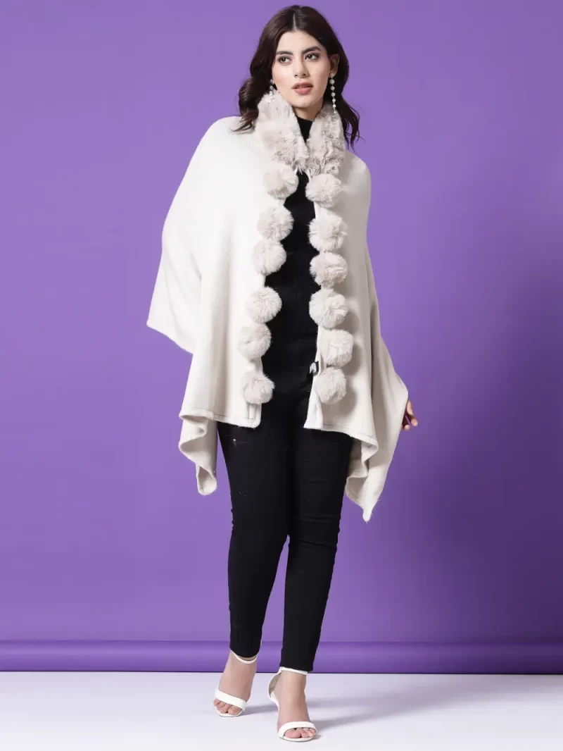 V-Neck Longline Poncho