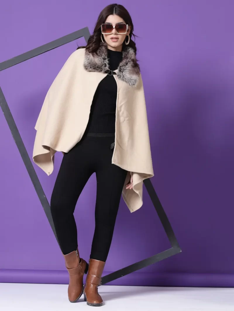 V-Neck Longline Poncho
