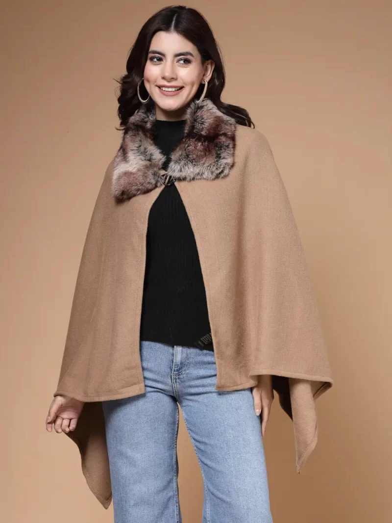 V-Neck Longline Poncho