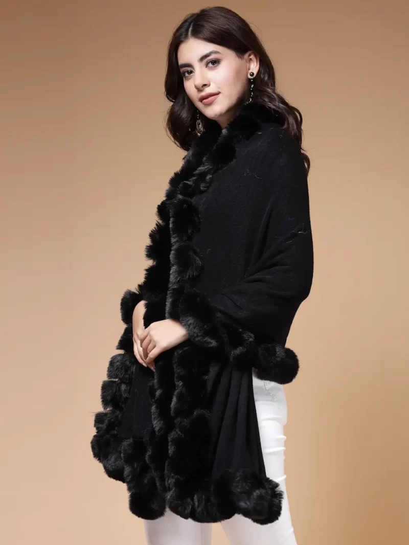 V-Neck Longline Poncho