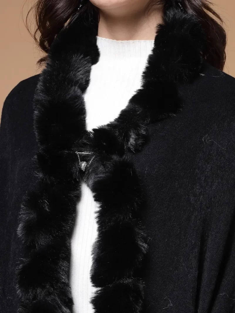 V-Neck Longline Poncho